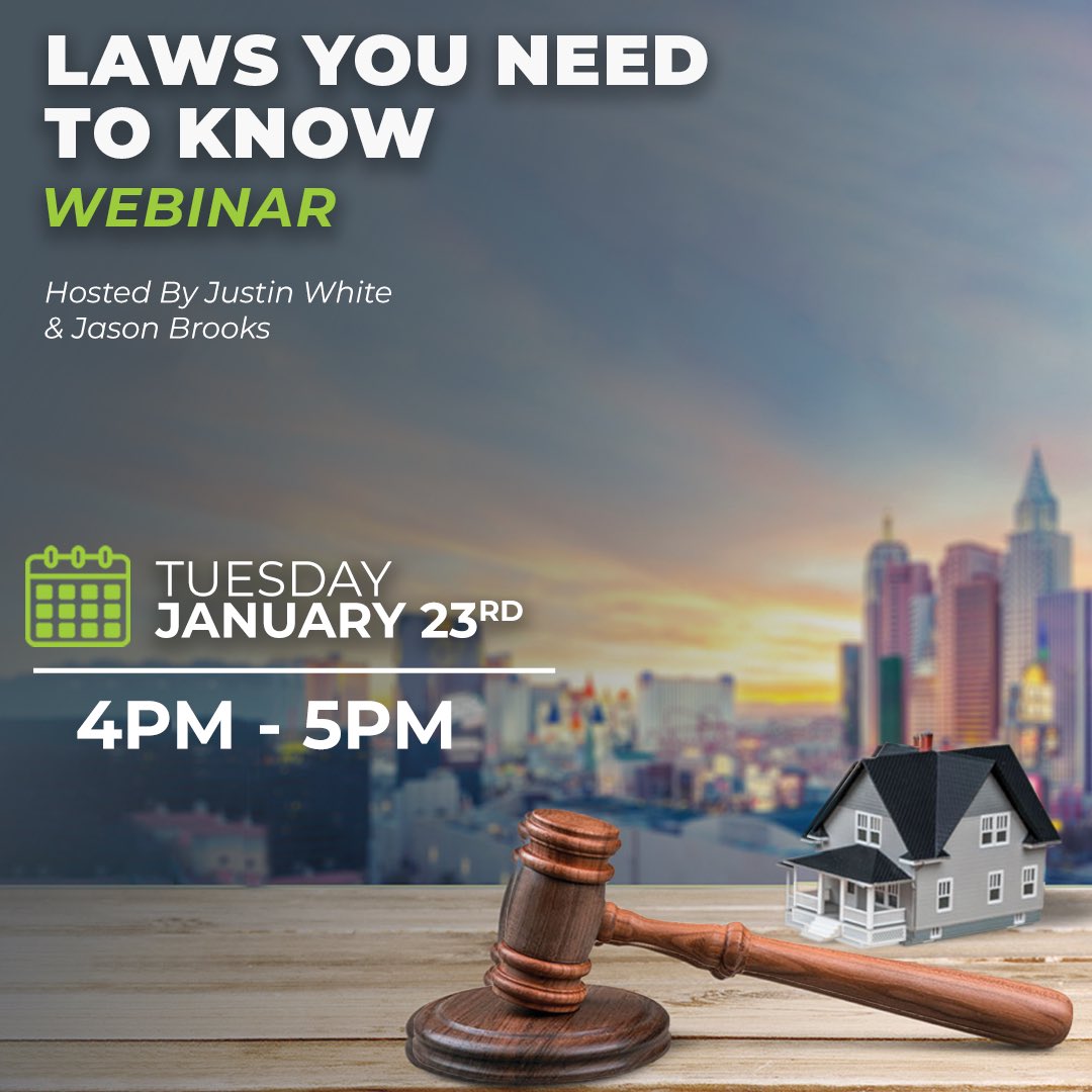 Centennial Advisers (@centadvisers) on Twitter photo JANUARY 23rd at 4pm‼️
‘Laws You Need to Know’ webinar is happening and you dont want to miss out! Hear from expert hosts Justin White and Jason Brooks about everything legislation and the new laws and proposals happening soon.
Use the link to register:
centennialadvisers.webinarninja.com/live-webinars/… JANUARY 23rd at 4pm‼️
‘Laws You Need to Know’ webinar is happening and you dont want to miss out! Hear from expert hosts Justin White and Jason Brooks about everything legislation and the new laws and proposals happening soon.
Use the link to register:
centennialadvisers.webinarninja.com/live-webinars/…