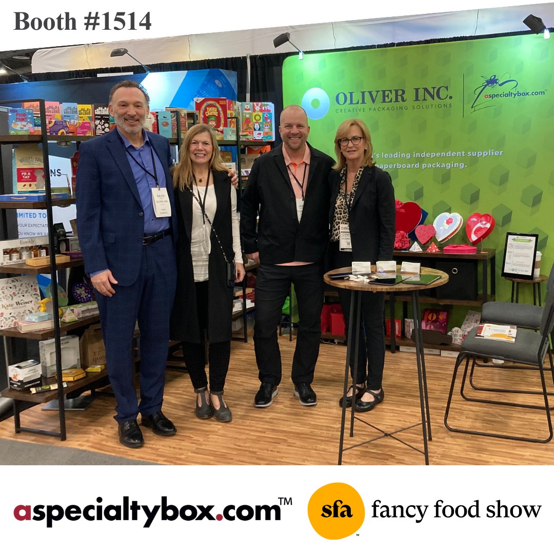 aspecialtybox's tweet photo. We are having an AMAZING time at the @Specialty_Food Winter Fancy Food Show! 🎉 Find us in the @Oliverinc_ booth!

#fancyfood #winterfancyfood #winterfancyfoodshow #fancyfoodshow #stockpackaging #stockboxes #branding #stockboxes #foodpackaging #foodbranding #foodboxes https://t.co/SuE8TCNuOV