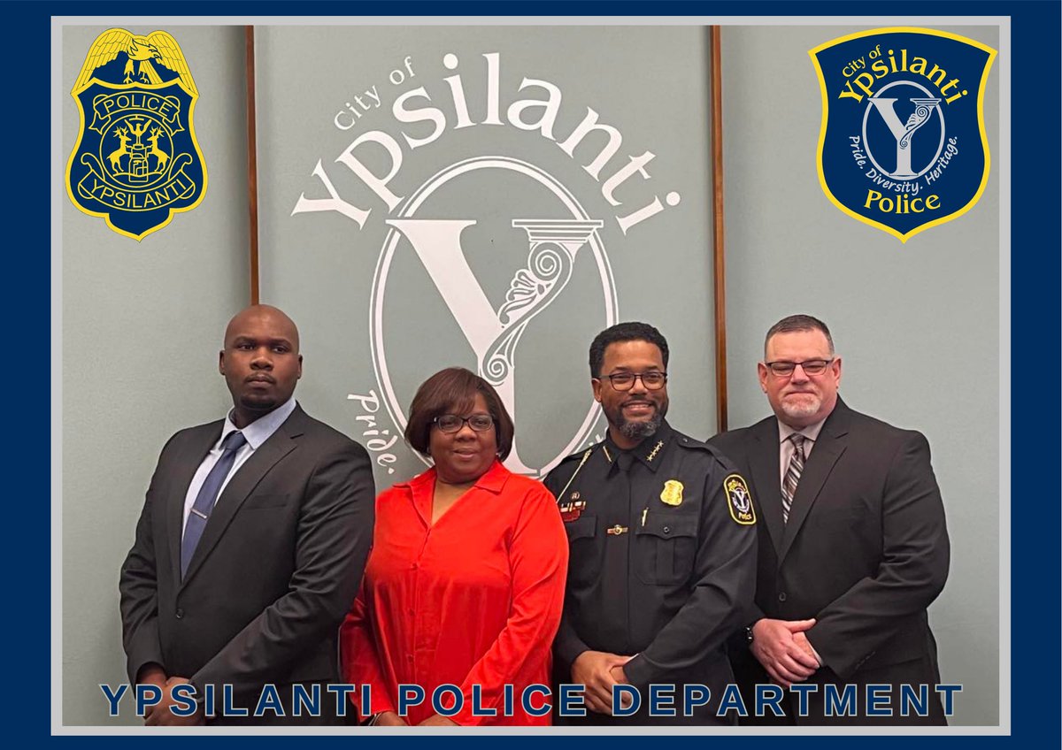 YpsiCityPolice's tweet photo. On Monday, January 22nd, 2024, we welcomed several new team members to our organization: Sergeant Craig Schrameck, Officer James Cheese, and Celeste Johnson Guerrero, an Executive Assistant. Also, today four cadets started at the Oakland Police Academy. https://t.co/O0z7RM1HGM