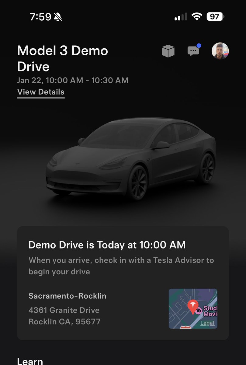 dkrasniy's tweet image. Tesla iOS app now shows demo drive information for scheduled and completed drives
Here is the UI ⬇️