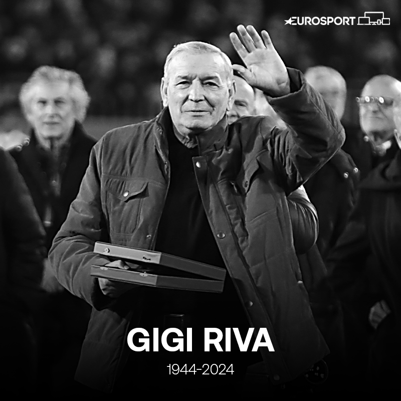 Eurosport_IT's tweet photo. Gigi Riva, conosciuto anche come Rombo di Tuono, capocannoniere della Nazionale con 35 reti e numero 11 dello scudetto del Cagliari del 1970, ci ha lasciati 💔

#Calcio #GigiRiva https://t.co/F1lAIS4Wsv