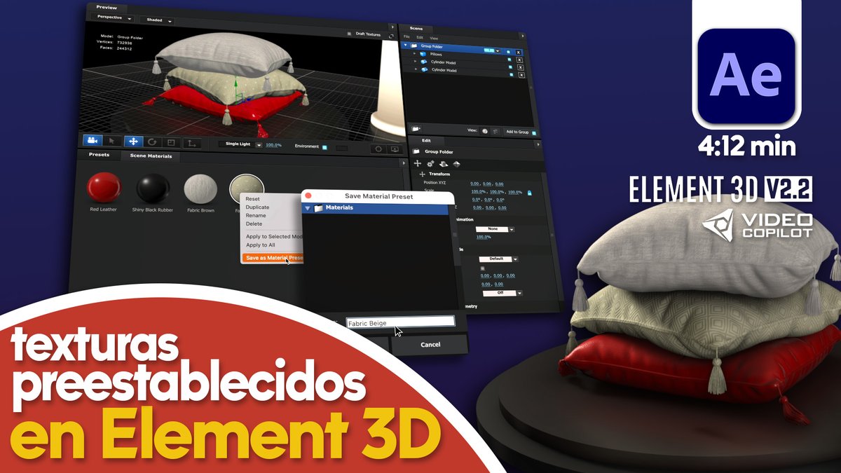 tutosdigital's tweet image. Guía para Crear Ajustes Preestablecidos de Textura en Element 3D youtu.be/BujP22aPCMw?si… via @YouTube 

#aftereffects #element3d