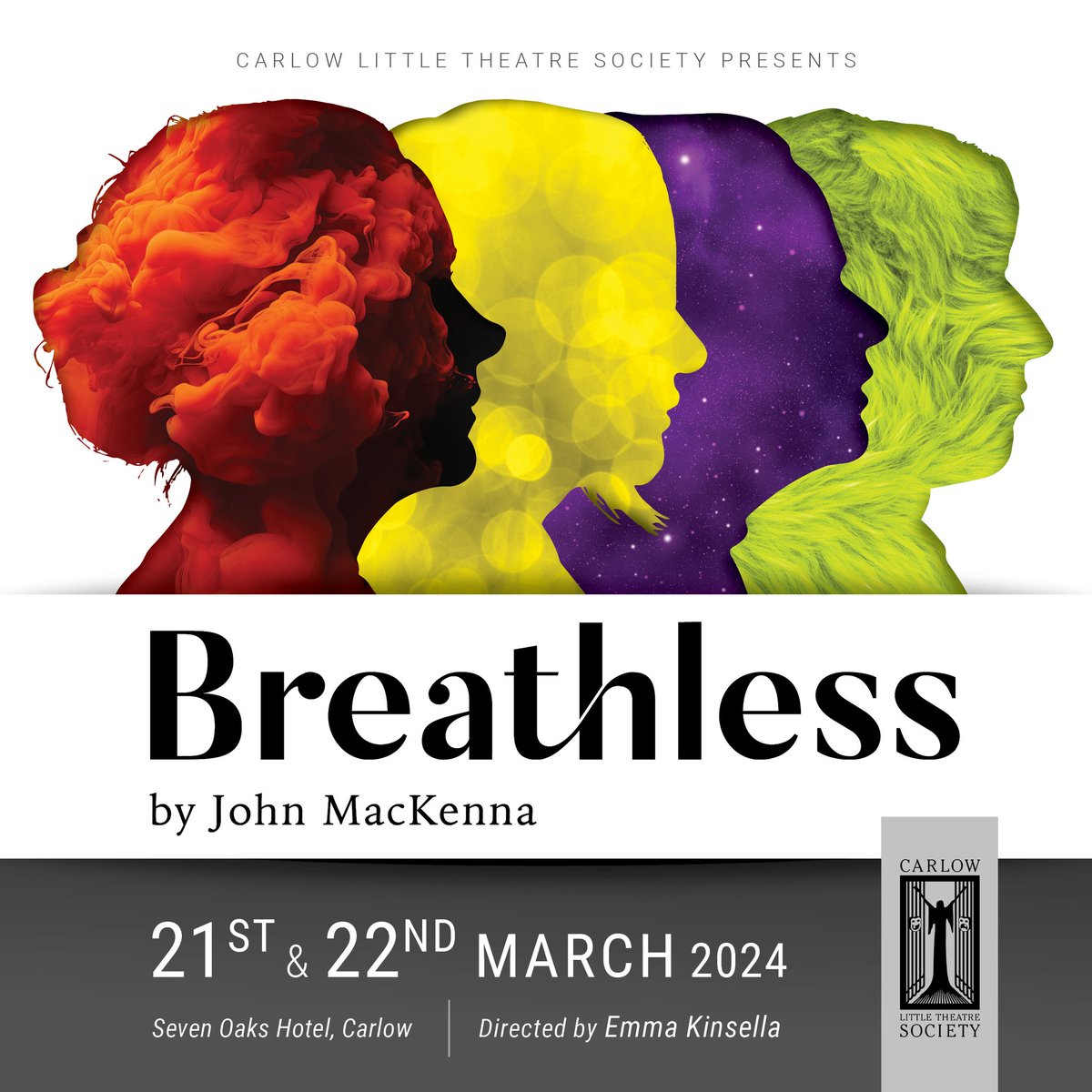 𝗕𝗥𝗘𝗔𝗧𝗛𝗟𝗘𝗦𝗦 𝐁𝐲 𝗝𝗢𝗛𝗡 𝗠𝗔𝗖𝗞𝗘𝗡𝗡𝗔

We are delighted to announce that tickets are now on sale for our next production, 'Breathless', a full-length play by John MacKenna.

Full details and 🎟 : shorturl.at/gRT28