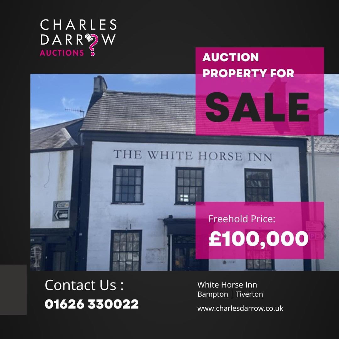 The White Horse Inn at Bampton is one of our Feb auction lots! Real value for money with this property! Be sure to check out the full spec and register to bid at: shorturl.at/fzER6

Only 17 days to go until our live auction on Thursday 8th Feb 📆🔥

#auction #auctionlot