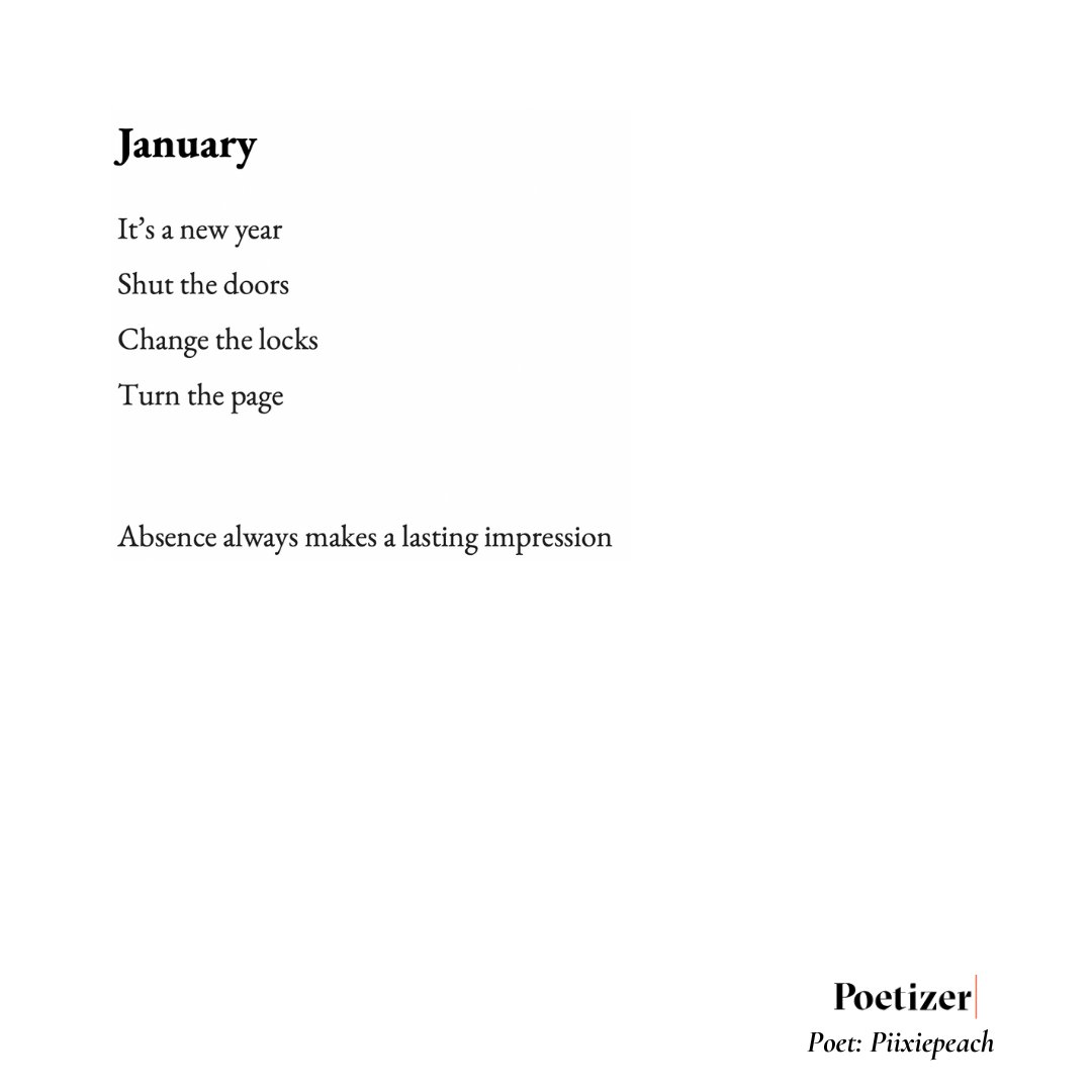 ''January'' by #PoetizerPoet Piixiepeach

How is your January going so far?

❣️ Read it, love it, bookmark it: poetizer.com/poem/1711118256

🏃‍♀️ Follow this poet: poetizer.com/author/2674401…