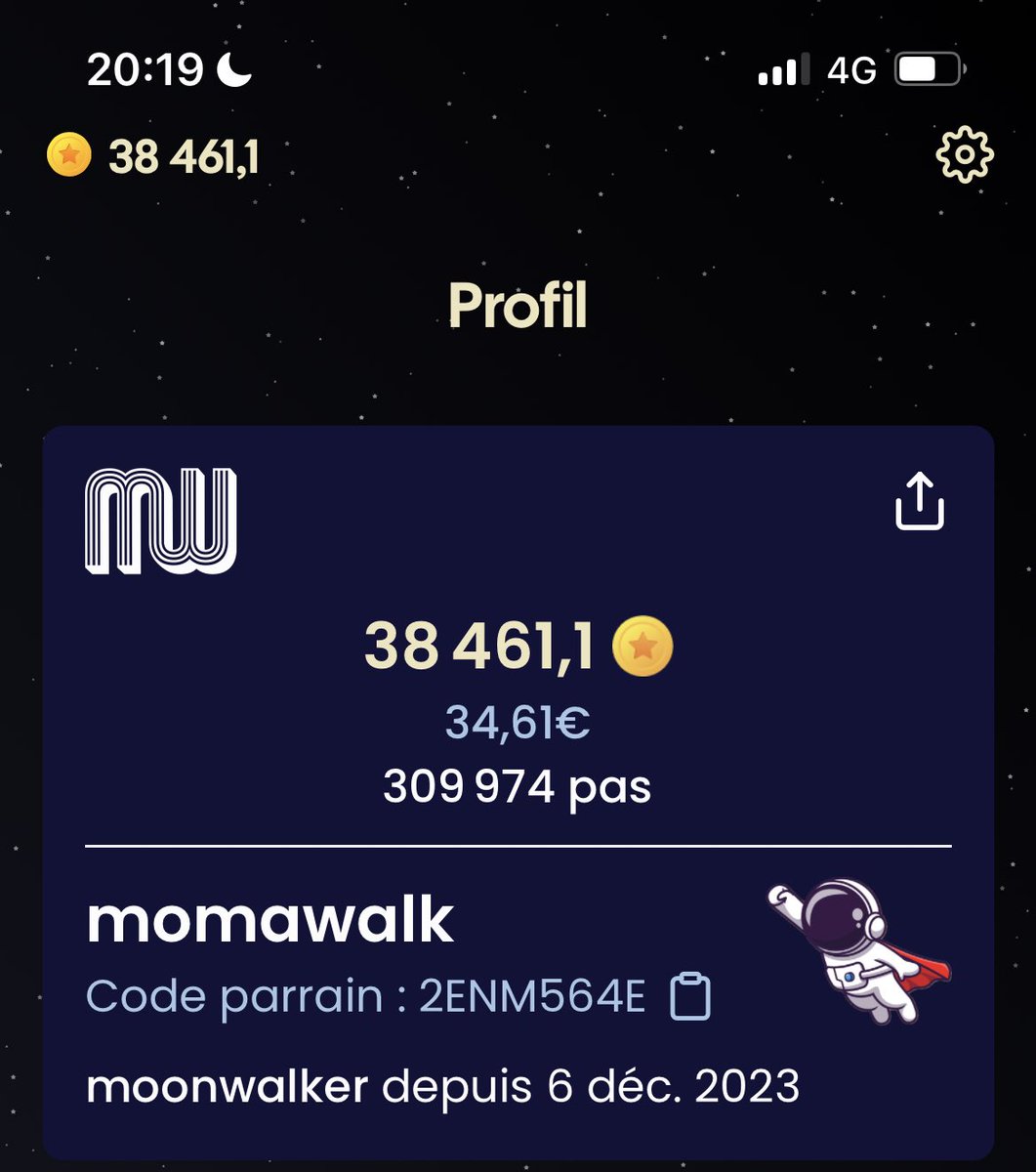 On approche très vite du but, je pense honnêtement y être avant mercredi 😂 <a href="/MoonwalkApp/">moonwalkapp</a> best appli de marche