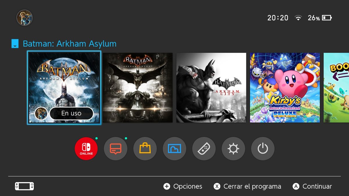 Shutarta's tweet photo. #NintendoSwitch menu con toque oscuro https://t.co/VhgHeleMs0