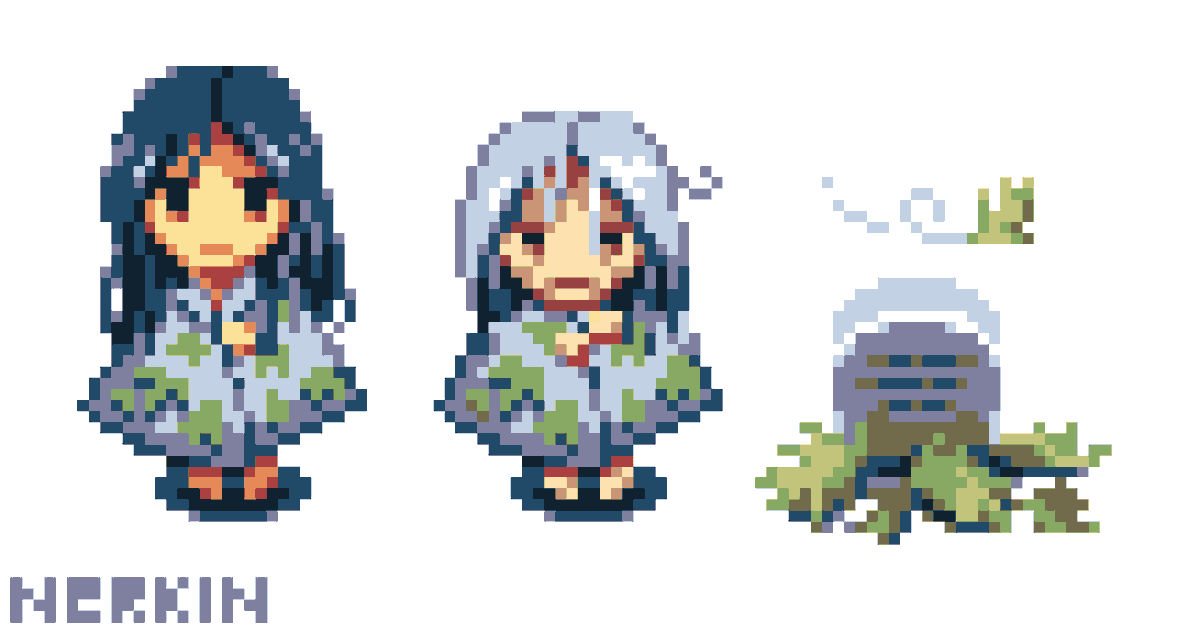 NerkinPixel's tweet image. ビリディアナ🍃  #ドット絵 #blasphemous