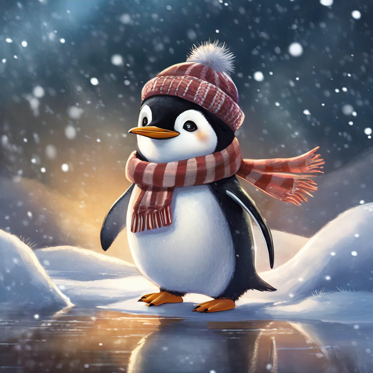 frankrizz's tweet image. #pinguino,#neve, #ai, #aiart, #Adobefirefly