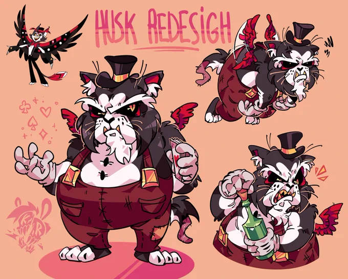 #hazbinhotel Husk redesign