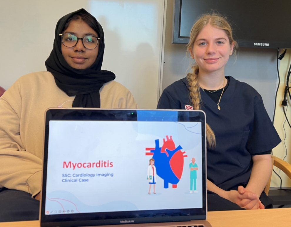 #SWAH Cardiac Imaging  @WesternHSCTrust #MedEdWest host SSC @QUBelfast Year 3 Medical Students   Talking  us through a case of Myocarditis from presentation to multimodality diagnostic cardiac imaging 🧲  Impressive knowledge and enthusiasm @DrNeilK @cmcg208 @Catrionajohnst3…