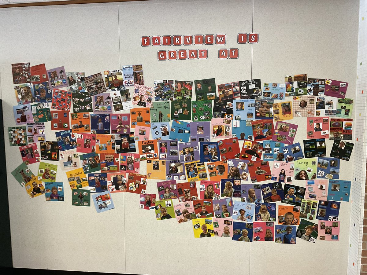 The students and staff at Fairview are GREAT at so many things! Check out our new bulletin board! <a href="/PCSD_FV/">Fairview Elementary</a> #RaiderStrong