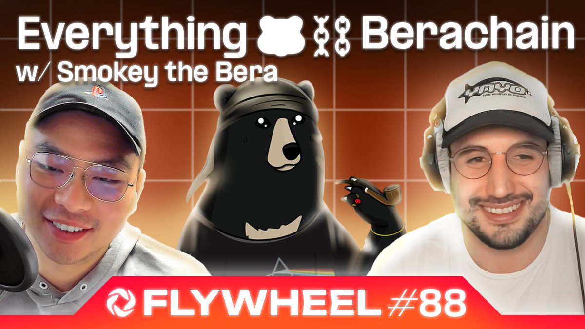 FlywheelDeFi's tweet photo. Everything Berachain w/ @SmokeyTheBera of @berachain - Flywheel #88

@berachain's testnet was one of the most successful in recent memory. W/ mainnet on the horizon we dive into the lore, tech, &amp; what the beras have in store 🐻⛓️

Watch The Full EP Jan 14th At 1PM ET/7PM CET 🎥 https://t.co/H80D0W5m2R