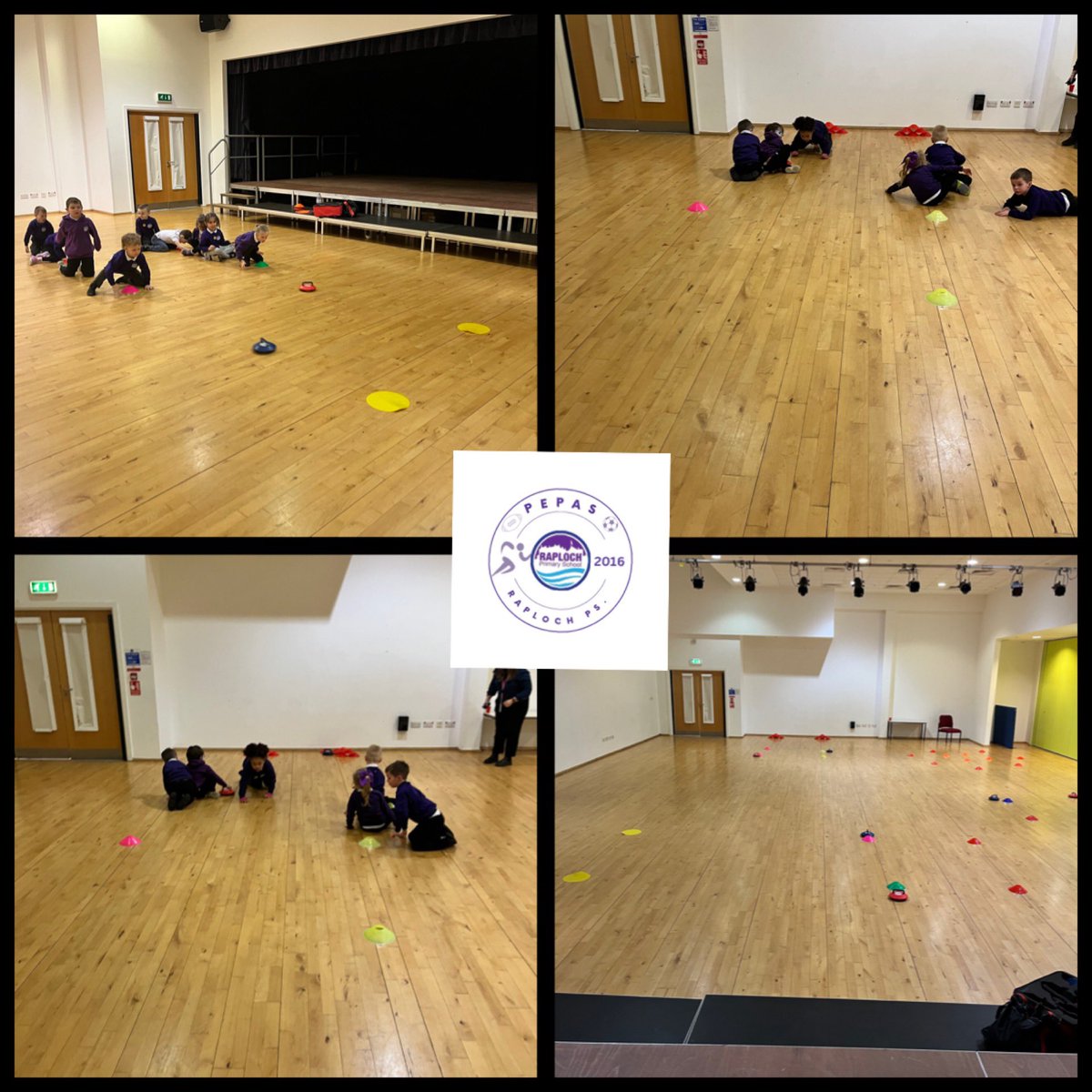 Today in P1 we introduced indoor curling ……. It went down an absolute treat! Next generation curlers @Raploch_Primary 🥌 #PEPAS #newsport #grossmotor