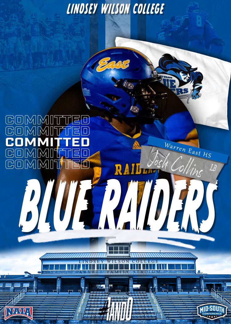 AG2G! Blessed and excited to say that I have committed to play football at @LWC_Football Thank you @CoachKleckler @Coach_Hall59 #blueraider #letsgettowork