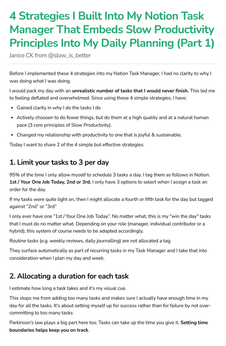 Janice CK 🐢 Slow Productivity Systems 🚢 tweet media