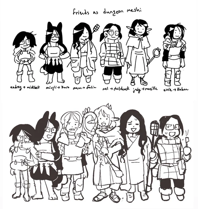 my friends as dungeon meshi 