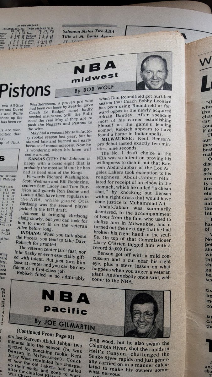 NotesnaScorcard's tweet photo. @PointForwardPro 🏀Couldnt find that game. But here's one with some significance via TSN Nov 1977. 
@PointForwardPro @olskool888 
@NBACobwebs @NBAShorts @Super70sSports @KevinCalabro @AlexEnglish_2 https://t.co/jqWhBDIn9c