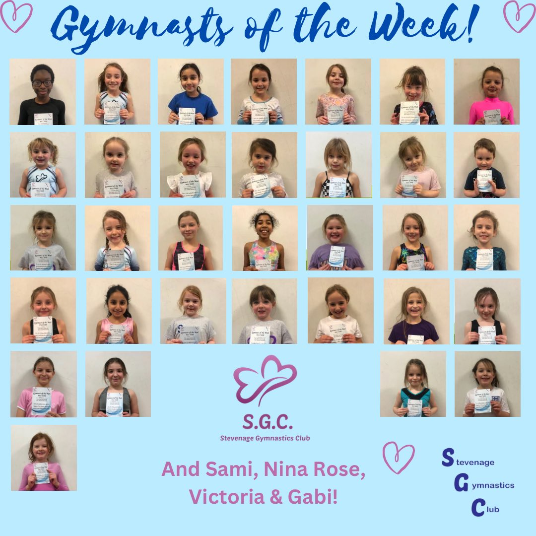 SGC_Gymnastics's tweet photo. A huge Well done to our Gymnasts of the Week for last week! 🤸🏼‍♀️🤸🏻💜 https://t.co/PWGt4kaq5k