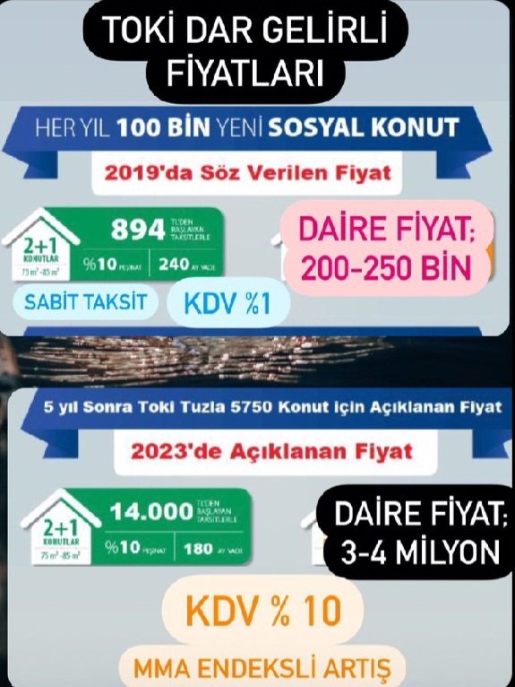 TOKİ bence özel sektör demi dargelirli????????
<a href="/Toki_Kurumsal/">TOKİ</a> <a href="/csbgovtr/">T.C. Çevre, Şehircilik ve İklim Dğş. Bakanlığı</a> <a href="/mehmetozhaseki/">Mehmet Özhaseki</a> <a href="/Ayhan19Karaca/">Ayhan Karaca</a> <a href="/osmannnurika/">Osman Nuri Kabaktepe</a> <a href="/Akparti/">AK Parti</a> <a href="/murat_kurum/">Murat KURUM</a> 
#TokiSözünüTut
