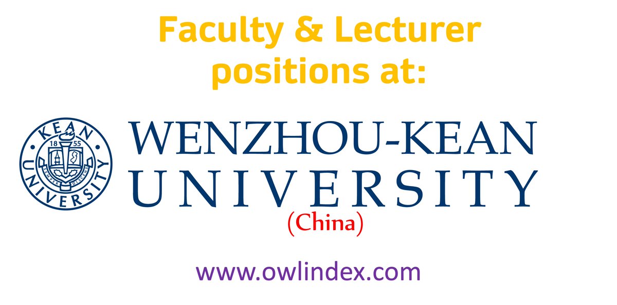 17 Faculty & Lecturer positions at Wenzhou-Kean University (China): owlindex.com/service-explor…

#owlindex #Research #positions #researchers #Faculty #Assistant #Associate #facultyjobs #lecturer #lecturers #Lecturerjobs #WenzhouKean #university #china #chinajobs @wzkean