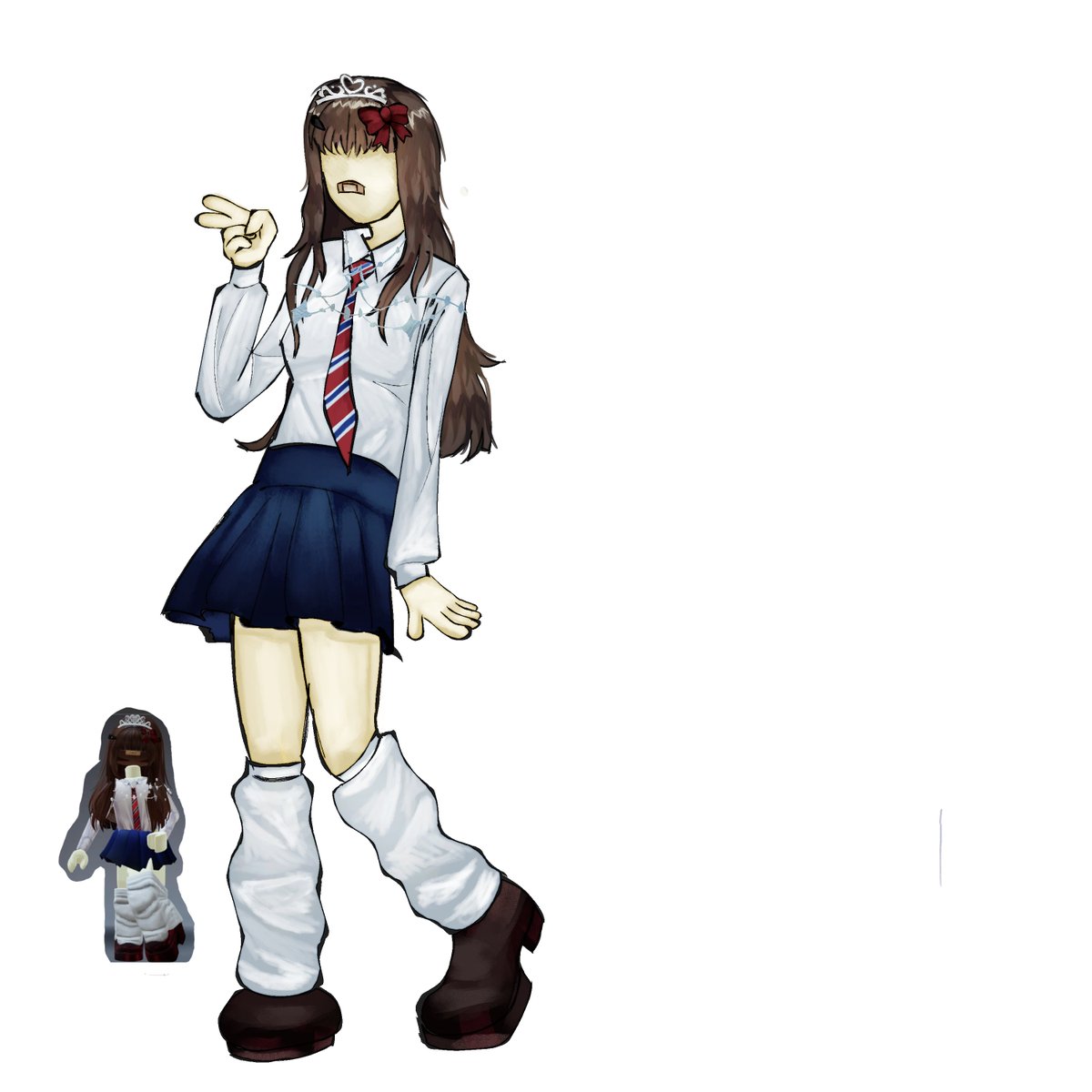 EyeballSyrup's tweet photo. drawing a friend's roblox avatar, 1/2 finished https://t.co/zbwcYMyDfe