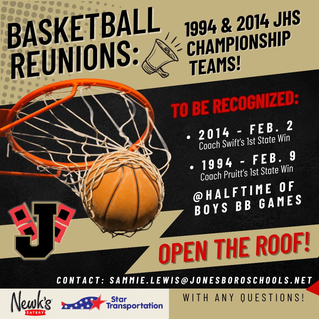 JPSHurricane's tweet photo. JHS BB will be honoring our 1994 and 2014 #CaneBB teams in February! Teams will be recognized at halftime of the boys games on each date. #CaneOTR https://t.co/SPXQZB68Ad