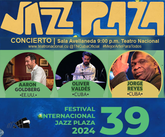 #JazzPlaza2024 🎶|  Concierto de Aaron Goldberg  - #EEUU #MejorArteParaTodos 👌👇
📣 Anunciamos presentación acompañado por la agrupación ''Havana D’Primera' y otros invitados de excelencia. #jazzmusic #jazzmusician
👉 Adquirir entradas -> 🔗lapapeleta.cu/activities/edi…