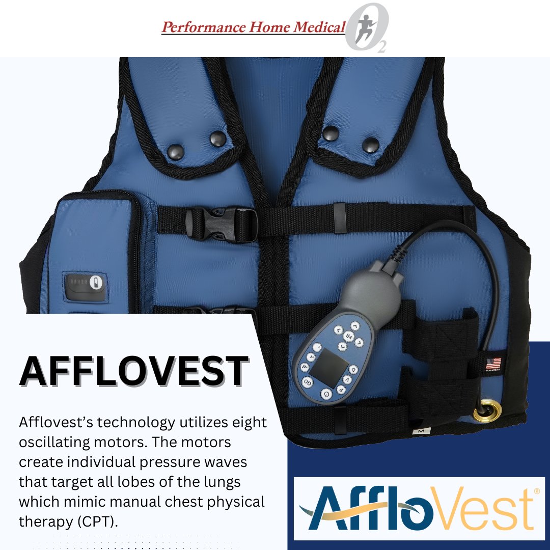 #AffloVest has three levels of intensity to accommodate the patient’s individual needs: percussion, vibration, and drainage.
#AirwayClearance #MobileAirwayClearance #AirwayClearanceTherapy #Bronchiectasis #CysticFibrosis #NeuromuscularDiseases #RespiratoryHealth #LungHealth