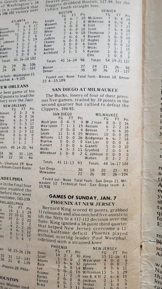 NotesnaScorcard's tweet photo. 🏀Few more clips from TSN January 1979. 
@PointForwardPro @olskool888 
@NBACobwebs @NBAShorts @Super70sSports @KevinCalabro @AlexEnglish_2 https://t.co/iijB15z0CJ