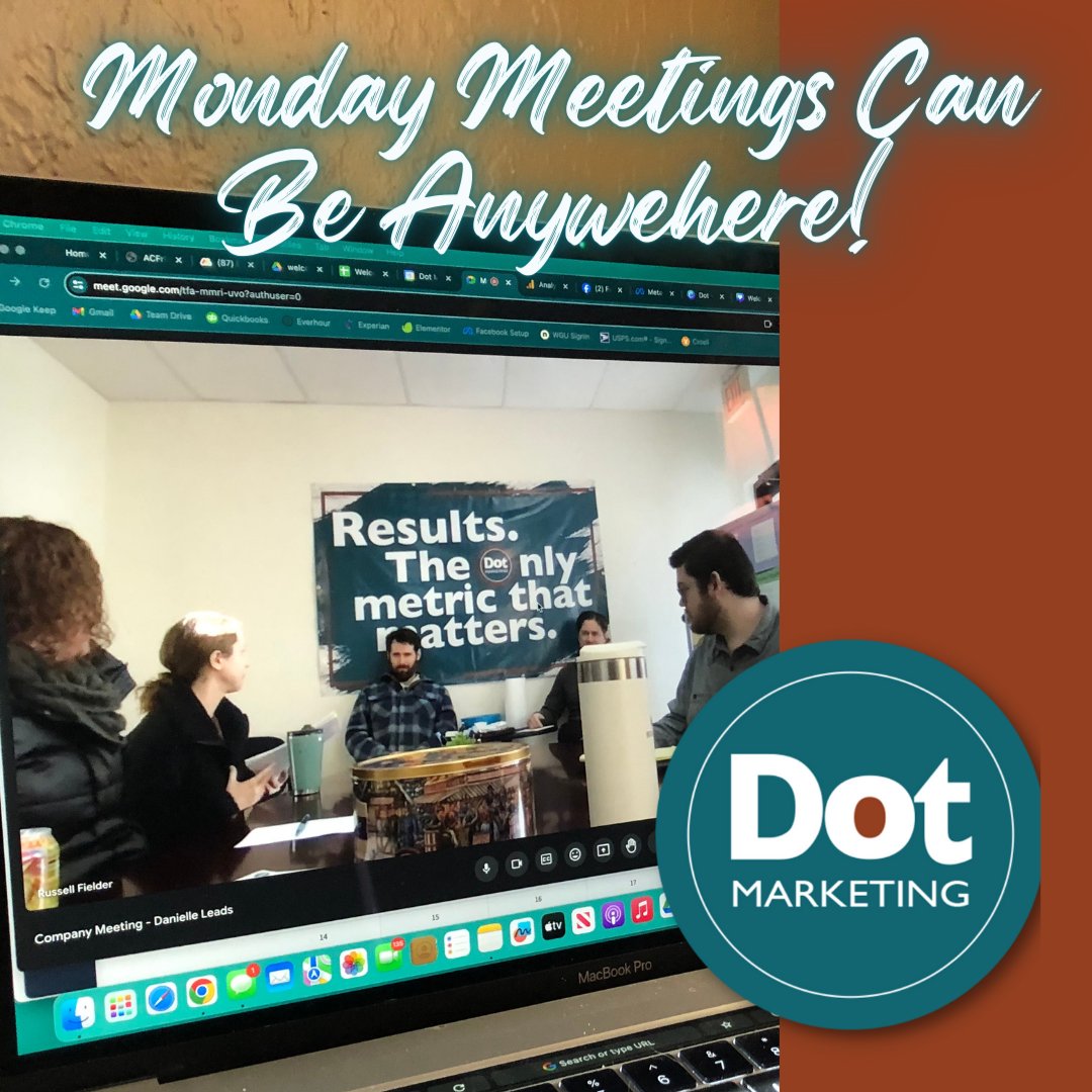 DotMarketingSD's tweet image. Okay, I take it back. Monday meetings ARE fun... as long as I can wear pajamas and mute myself for hot beverage refills!   😜Wishing you a productive (and cozy) week, fellow #MondayMakers! #DotMarketing #SDMarketing