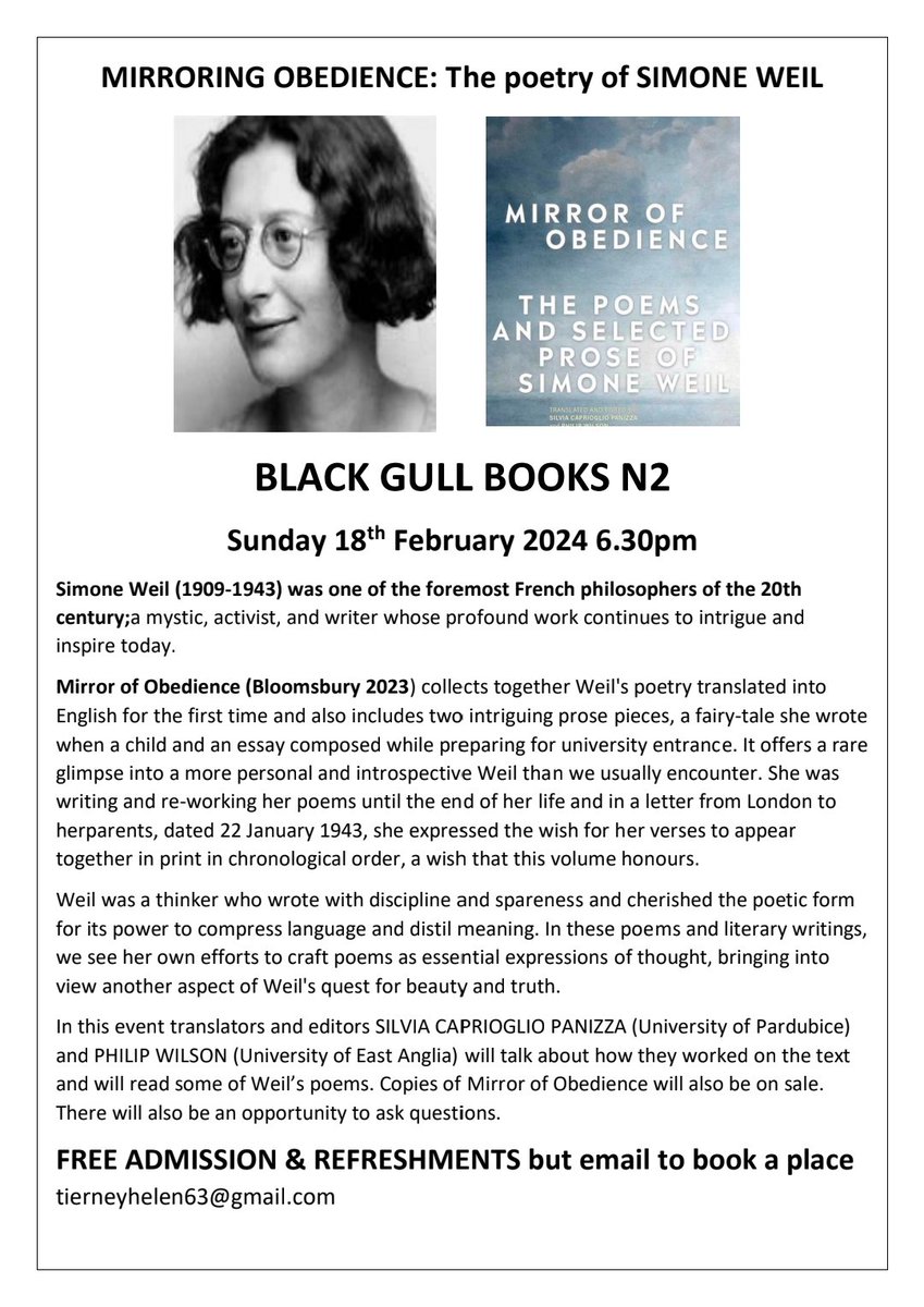 We are devastated that Black Gull Books is closing. We will still be running this event thanks to the wonderful Brian so join us there for Black Gull's last event and raise a glass to this wonderful @EastFinchleyN2 presence.