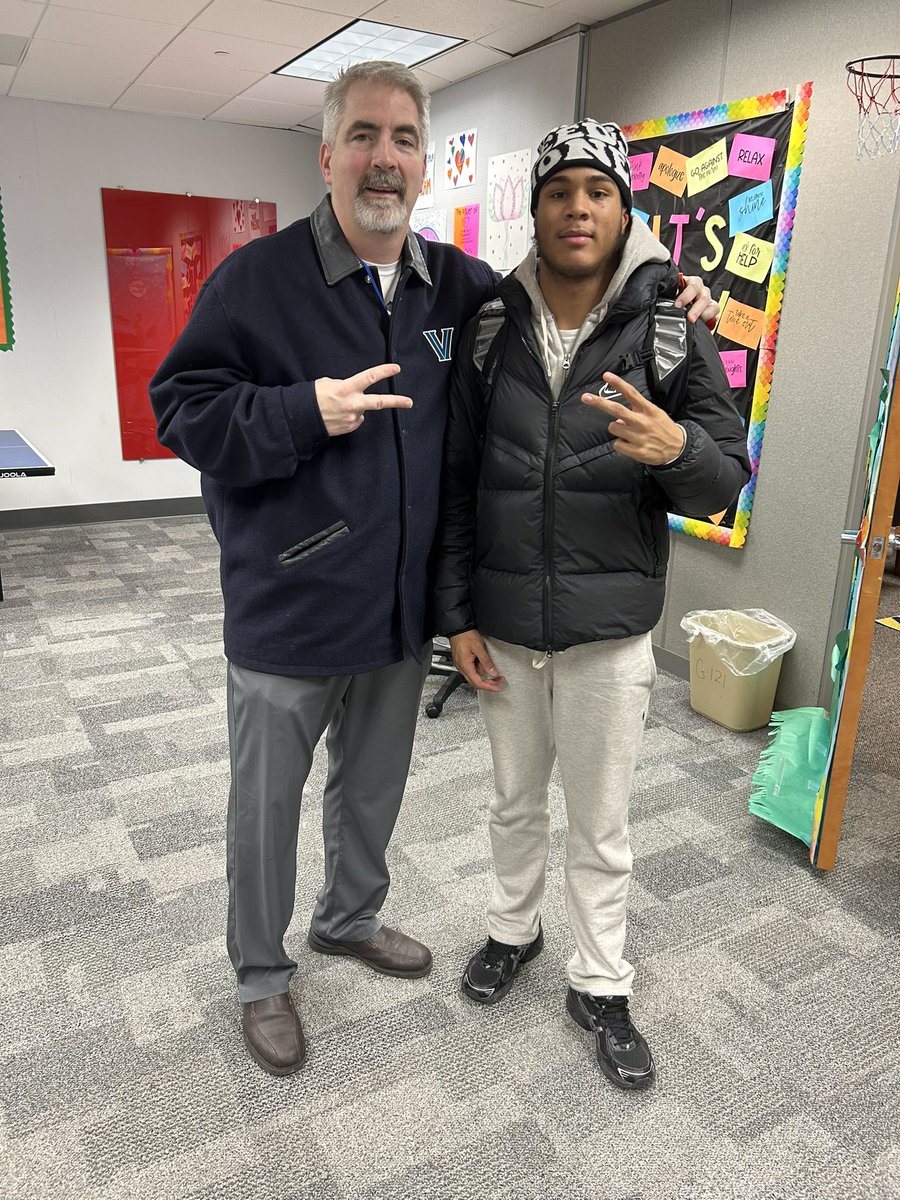 Thank you Coach Devine for pulling up to AC today. We look forward to you coming back. <a href="/Raul_Cabrera23/">Raul Cabrera</a>  <a href="/NovaFootball/">Villanova Football</a>
