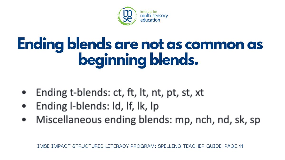 Did you learn ending blends in school?