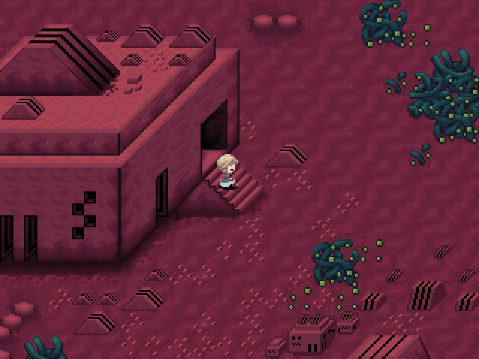 arva_2kki's tweet photo. The dream worlds I created for Yume 2kki are all live and debugged! Thanks to @yasako3dreaming, @Jared_Fshmn, and @Nabisae_2790 for assisting with development.

Check them out at https://t.co/3kxaVOjVMG - they're accessible from Deep Red Wilds, Fountain World, and The Docks. https://t.co/ZMcBTXmEdu