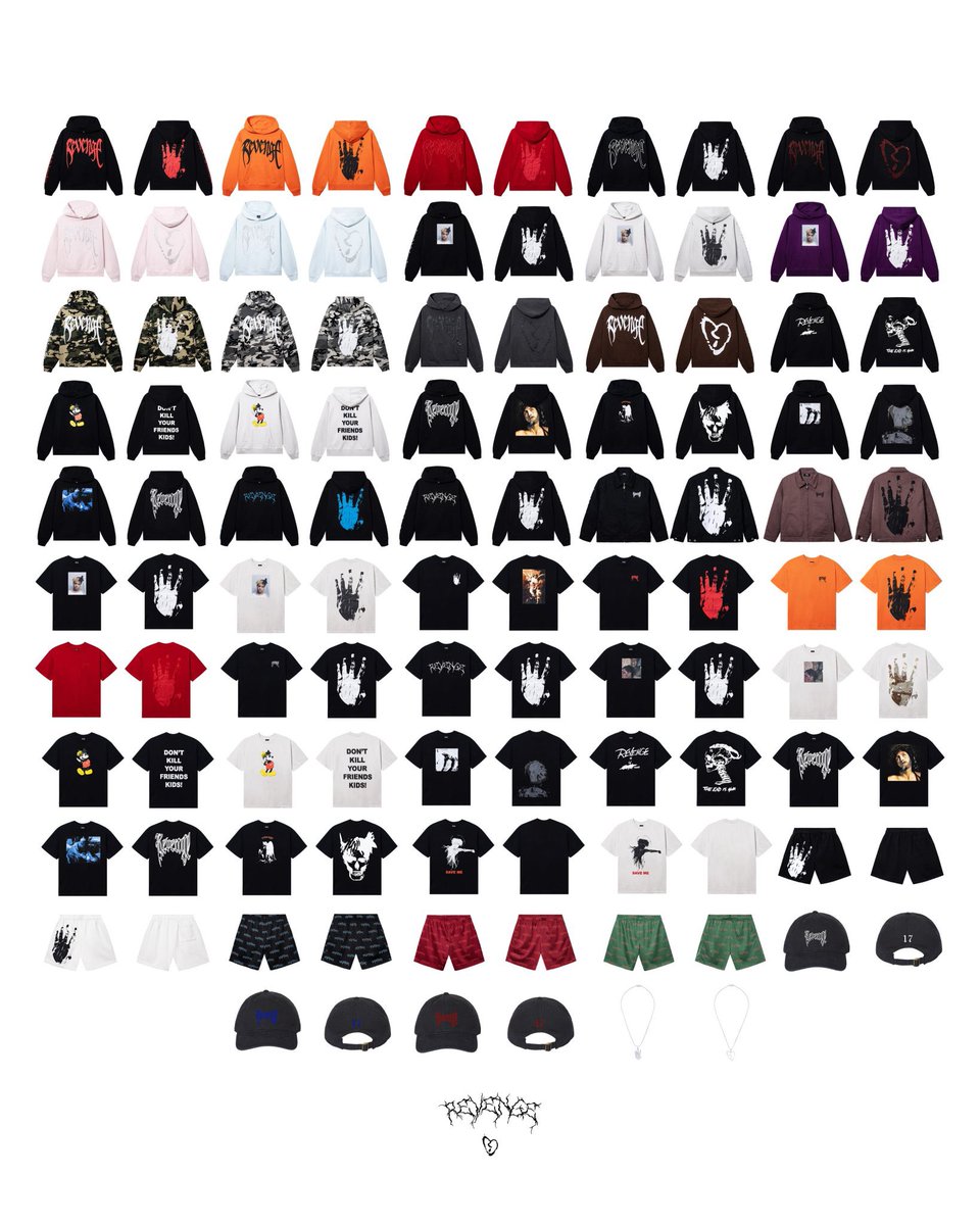 Preview of the XXXTENTACION x Revenge Collab that is releasing tomorrow for X’s Birthday 🔥🖤