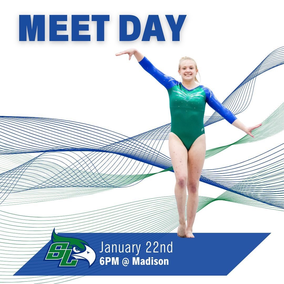 Good Luck @slakesgymnastics at meet at Madison! 💚💙🤸‍♀️ Media @SLAthleticLead