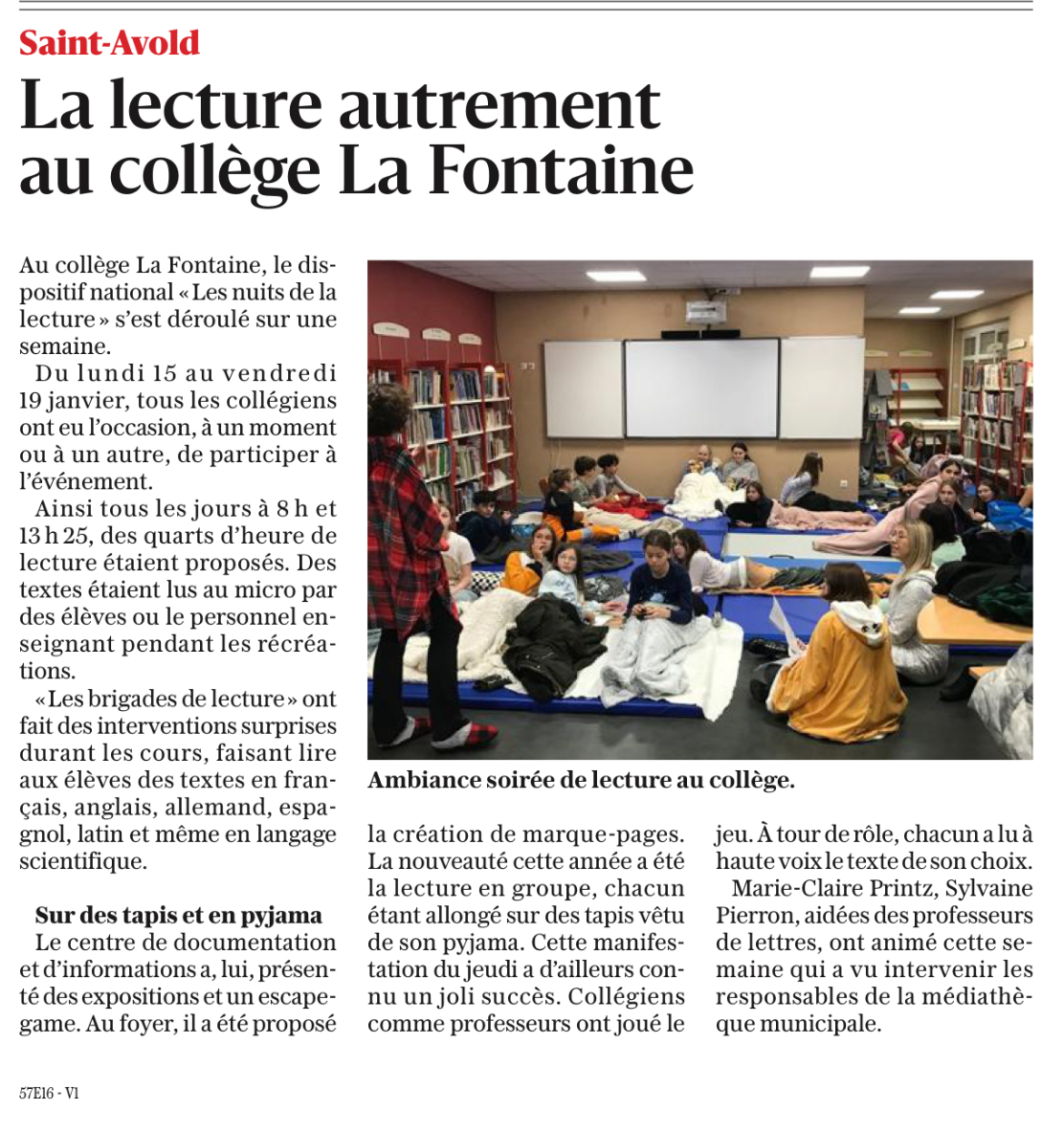 8° édition des Nuits de la lecture en collaboration avec la Ville de St-Avold et la médiathèque! Bravo aux organisateurs et aux participants 👏👏@dsden57 <a href="/acnancymetz/">Académie de Nancy-Metz</a>  <a href="/rinoldo2/">Josée Mandrier</a> <a href="/NuitdelaLecture/">Nuit de la Lecture</a>