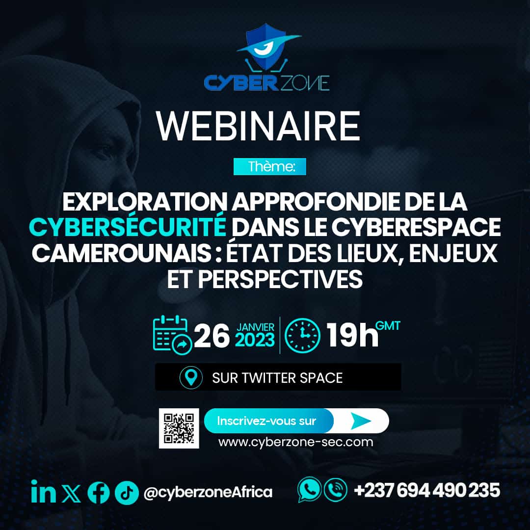 Prenons nous vendredi à partir de 19h sur tweeter.

Une heure d'échange autour de la cybersécurité, une heure d'échange avec les acteurs Camerounais du secteur

À vendredi ici même !