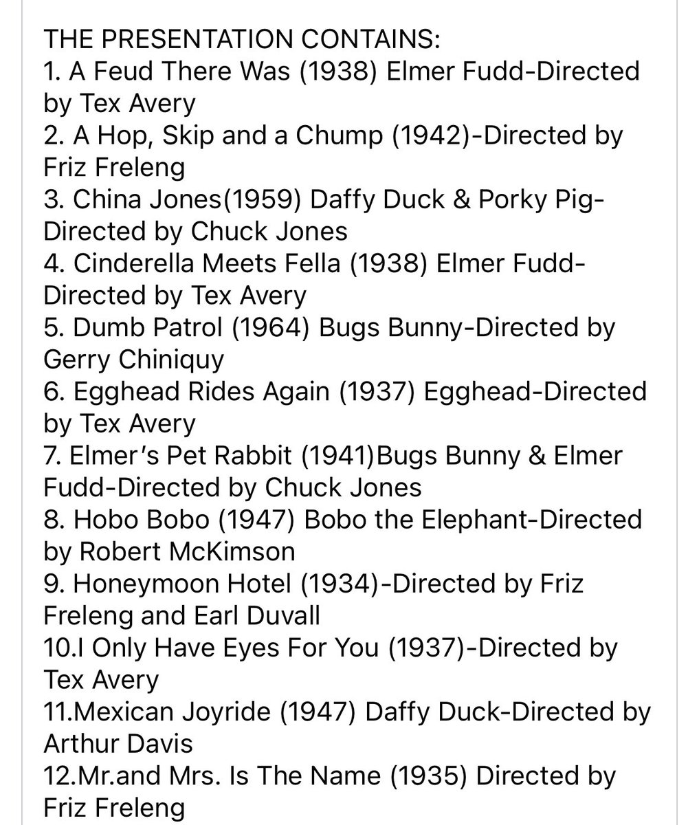 daveleedwnundr's tweet photo. Here’s the complete list of all 25 newly restored (new to Blu-ray) cartoons included on the ‘Looney Tunes: Collector’s Choice, Volume 3’!! https://t.co/N7I7q2XOrA