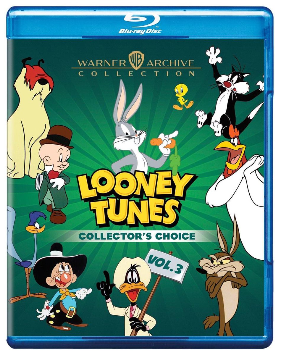 daveleedwnundr's tweet photo. The @WarnerArchive is back at it again! Thanks to your incredible support, a third volume of ‘Looney Tunes: Collector’s Choice’ is headed to Blu-ray on March 12th!! Another collection of 25 newly restored, completely new to Blu-ray cartoons headed for our way!! (Full list below) https://t.co/09nuBqMbtS