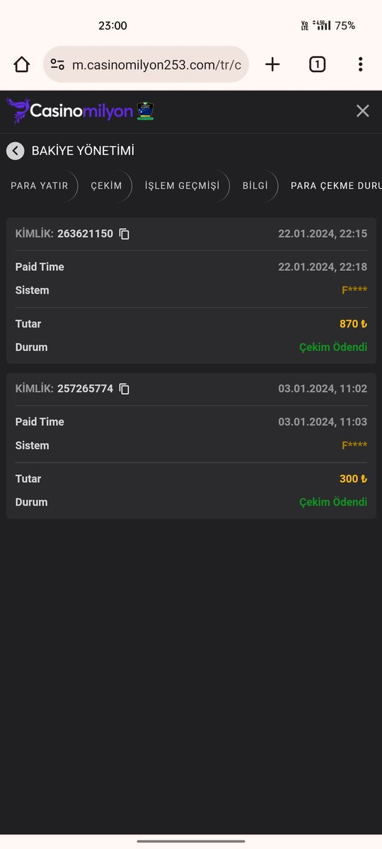 #CasinoMilyon çekim için teşekkürler