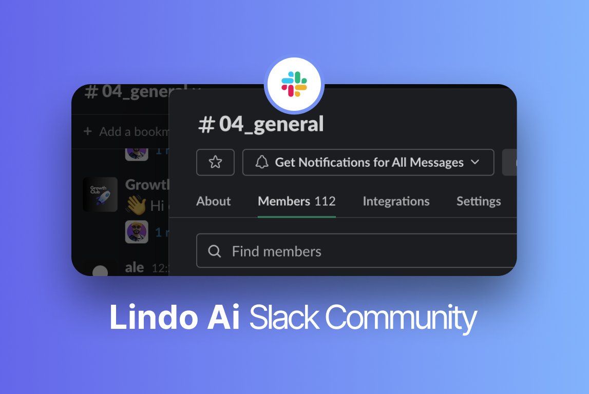 Cool to see we surpassed the 100 Members in the lindoai.com community just 5 months after our soft launch. 

This product keeps surprising me daily.