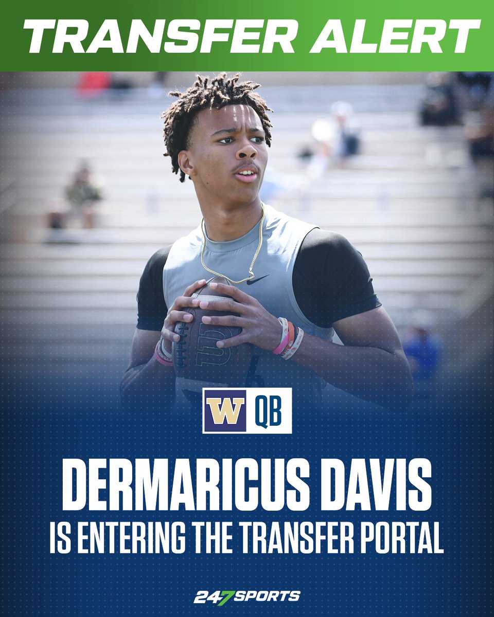 #Washington signee and early enrollee Dermaricus Davis has decided to enter the transfer portal 247sports.com/Article/washin…