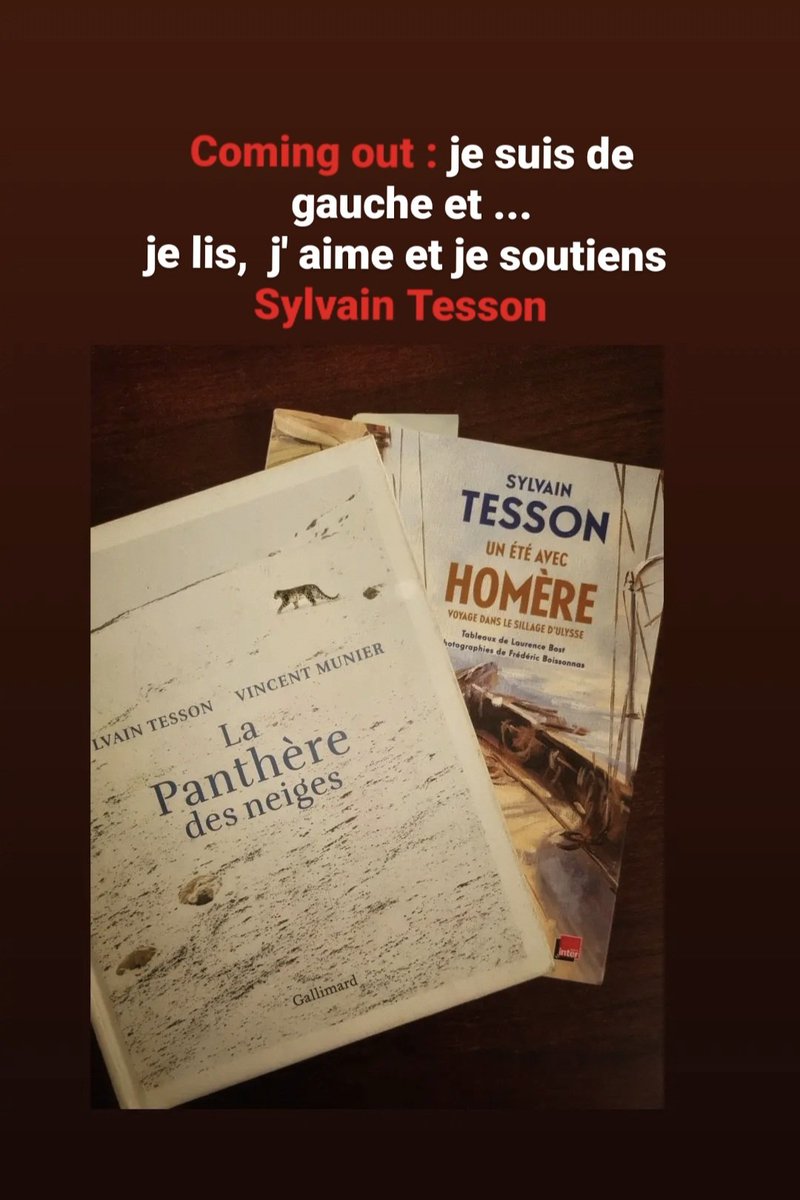 COMING OUT : je suis de gauche et ... Je lis, j'aime et je soutiens Sylvain Tesson #Tesson #poètes #poésie #litterature #censure #cancelculture #woke #SylvainTesson