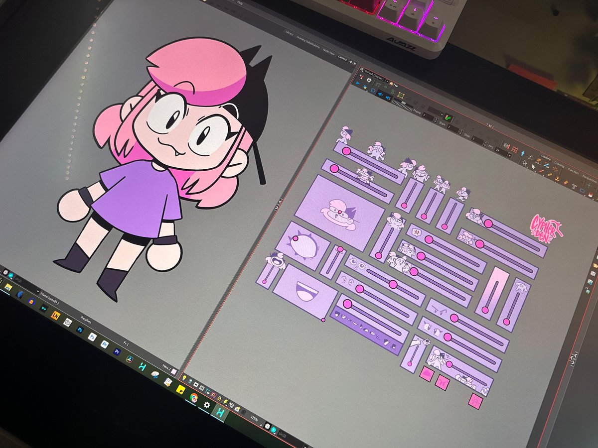 thecypherden's tweet image. Cute Master Control sliders for my lil chibi rig 💅