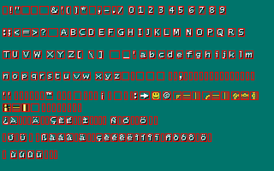 Been digging around in GBA BS1/2 directories. Some of you might like a look at the little custom font we used :) #BrokenSword #pixelart #GBA #gamedev