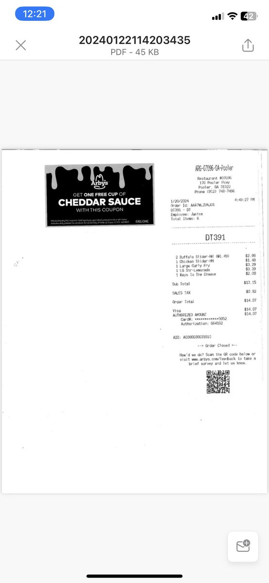 BrandonPHenry's tweet photo. @ArbysCares I bought the Keys to the cheese and only received one free cheese. This is a rip off! I ain’t feeling very Gouda bout this. https://t.co/PQZj19Bgo9