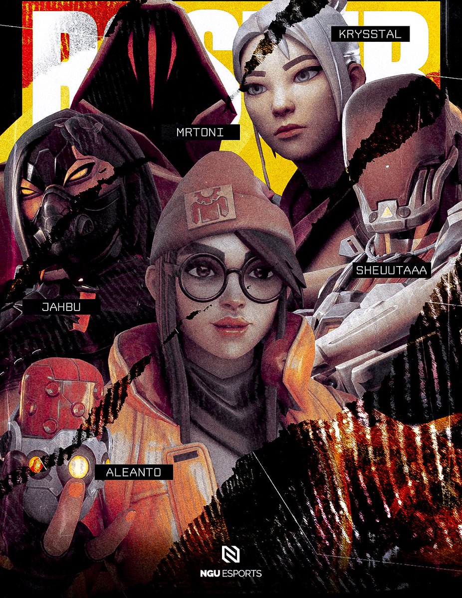 #Valorant | Roster
 
Después de un gran primer Split, comienza el verdadero juego... 🔝💥

Bienvenidos canguros 🦘👥

🦘| <a href="/AleantoVLR/">Aleanto</a> 
🦘| @mrtonivlr 
🦘| <a href="/Sheutaaa/">SHEUTAAA</a> 
🦘|@HasbullaFanN1 
🦘<a href="/kryysstal__/">krysstal</a> 

🦘|@7Theex 

💼|<a href="/Lusnit2_/">NGU alex 🐣🦘</a> 

#WeNGU💛