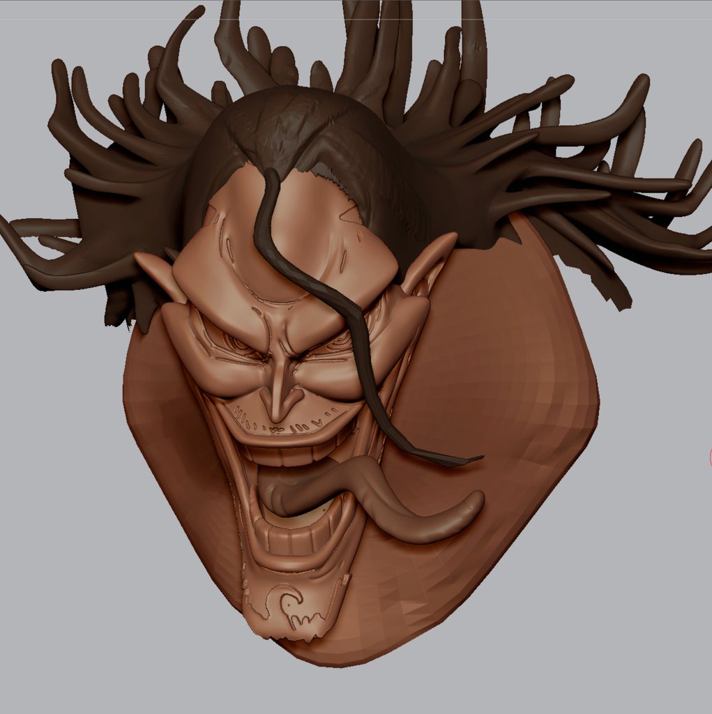 SKrojak's tweet photo. #Ztip for lazy prototype 3d printing. Mask by polypaint➜deformation panel inflate.
This way I dont have to paint the face details myself when I print it and can just apply a wash 😅
#3dprint https://t.co/mgc5a8ME8G